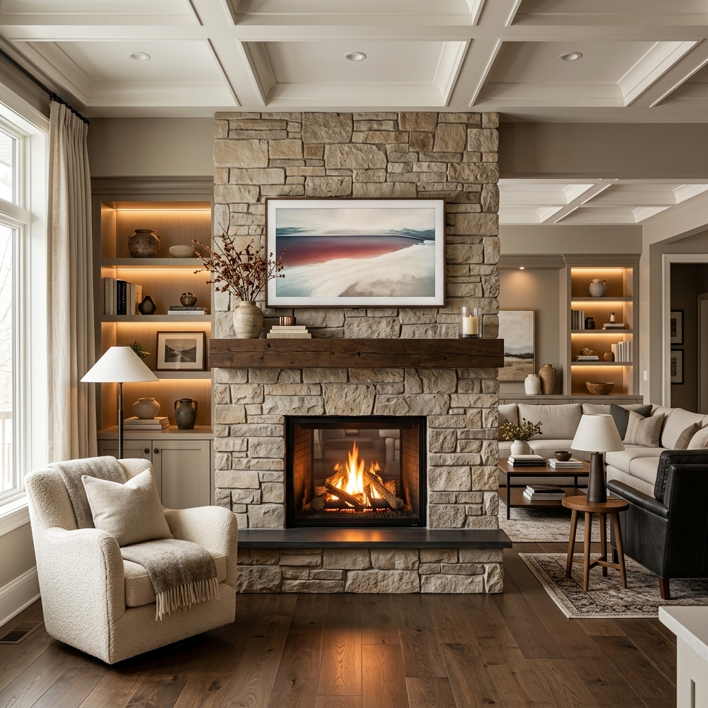 Fireplace mount