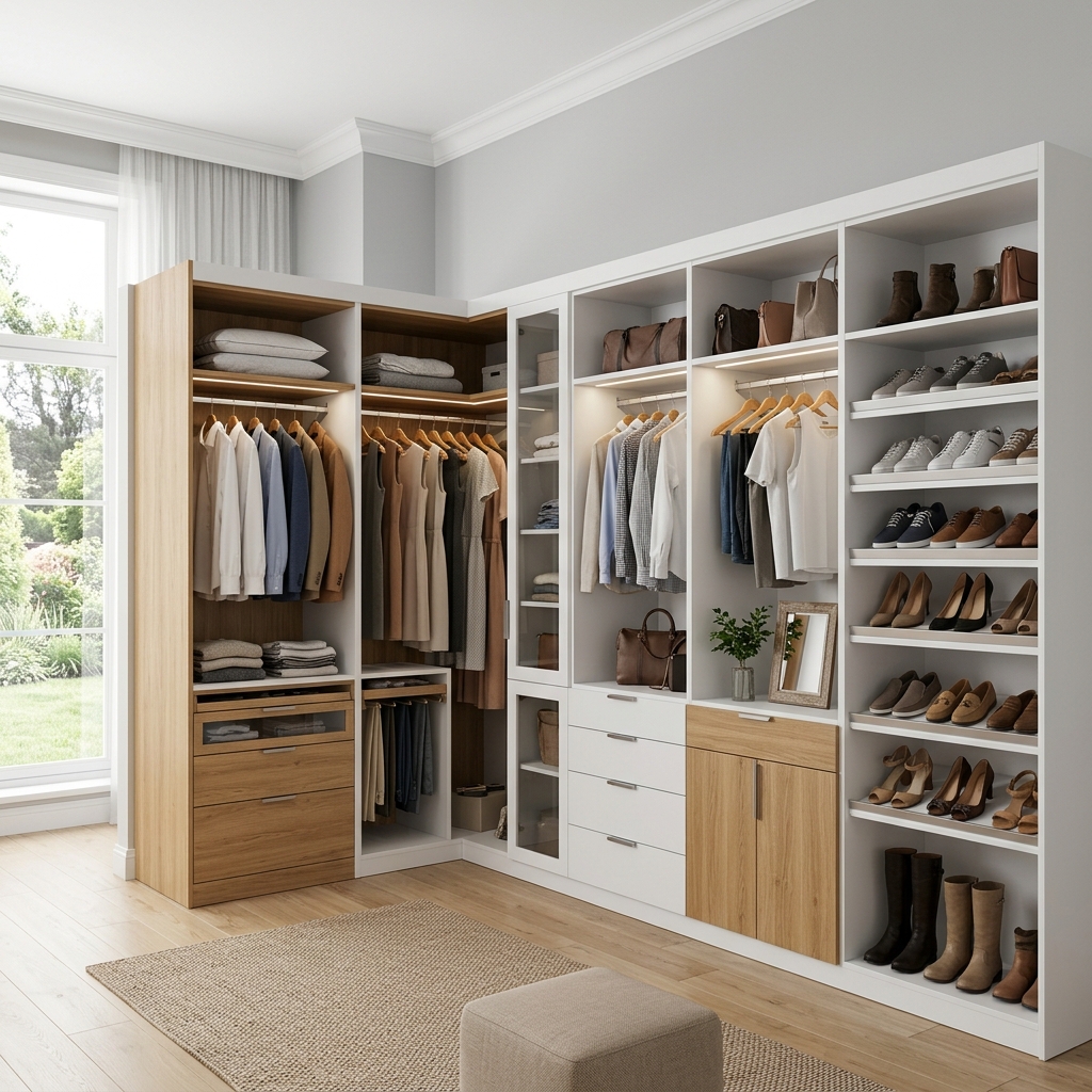 Custom modular wardrobe assembly